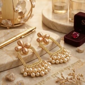 Golden Pearl Western  Jhumka