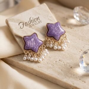 Purple Start Western Jhumka